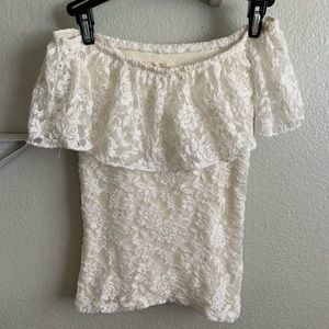 Off the shoulder lace top